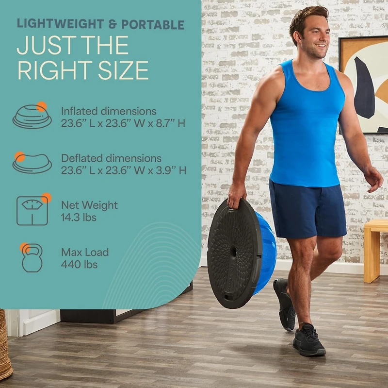 LifePro Half Balance Ball Trainer - Stability Ball for Full Body Workout & Physical Therapy Exercise
