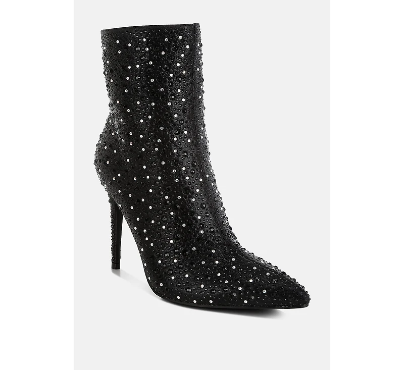 Lobelia Rhinestones Embellished Stiletto Boots