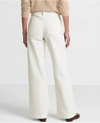 Lands' End Women's High Rise Wide Leg Corduroy Pants