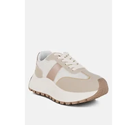 Squeaker Chunky Anti-Skid Lace-Up Sneakers Women