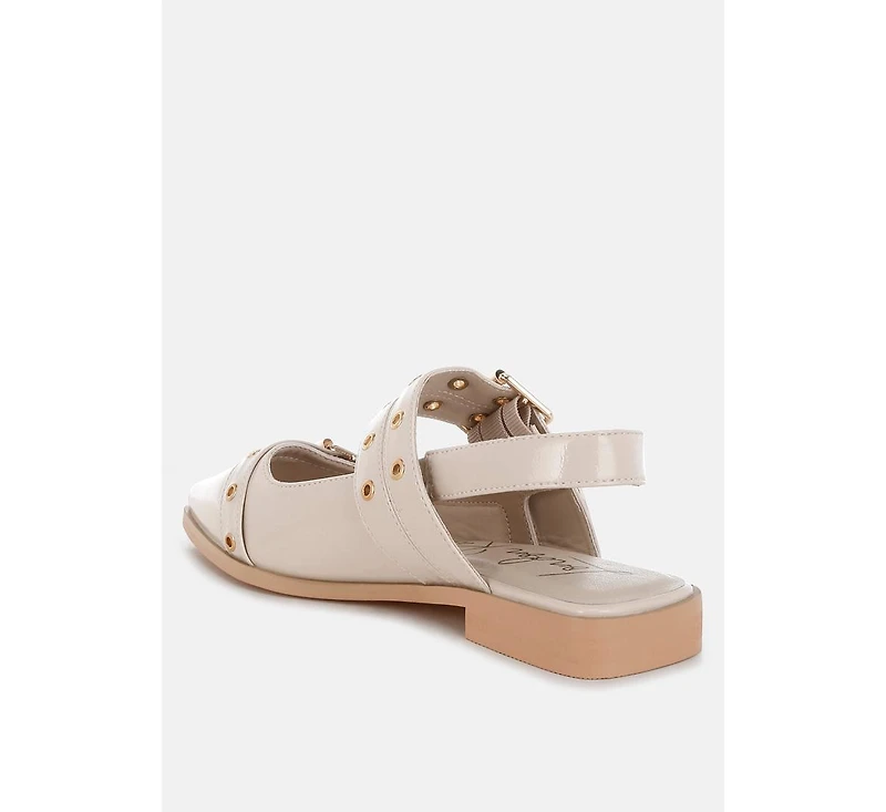 Betula Eyelets & Buckle Detail Flats