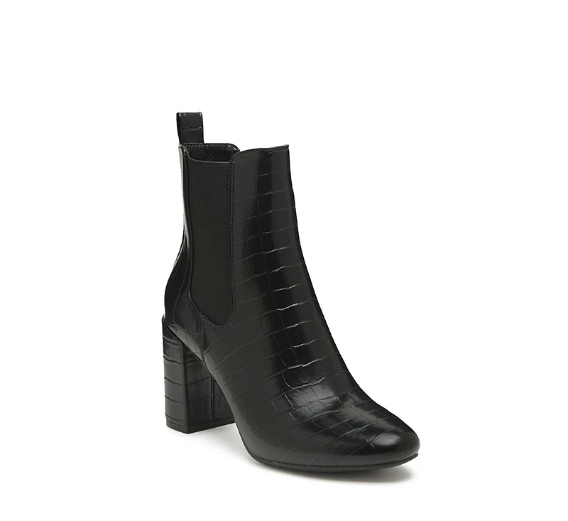 Babbel Faux Leather Block Heel Ankle Boots Women