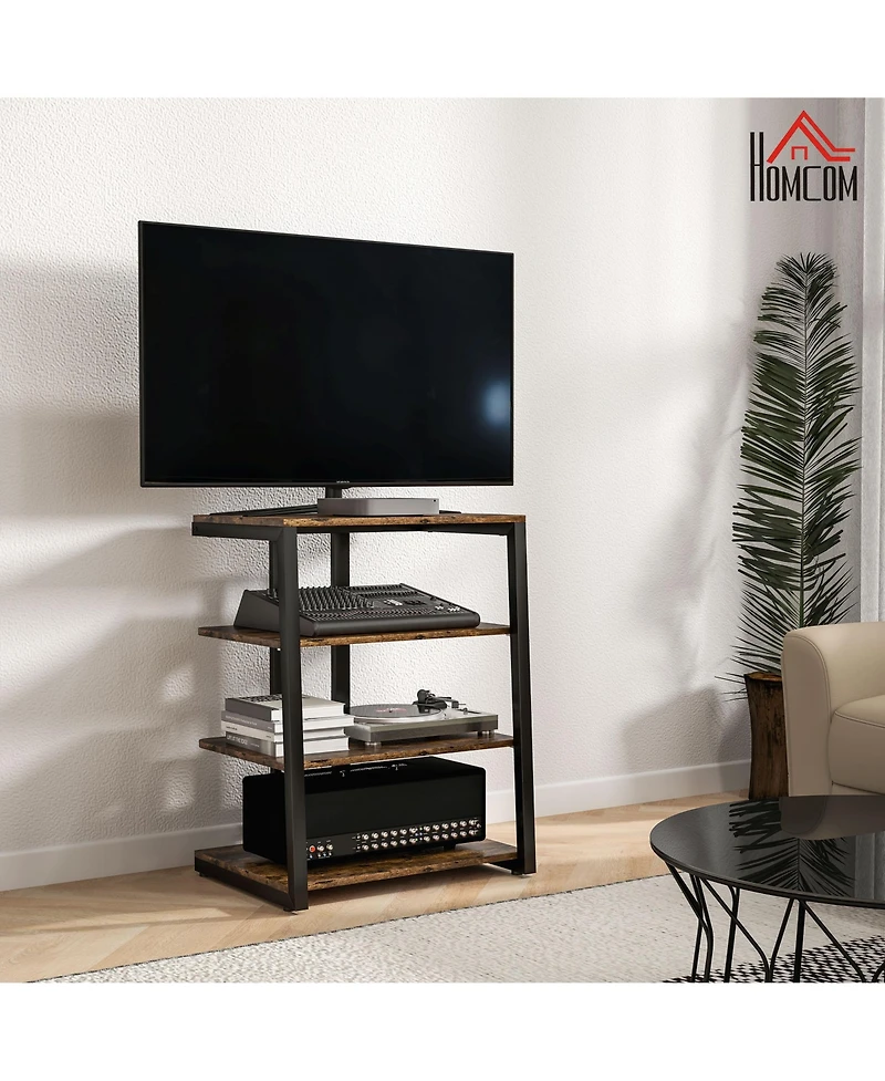 Homcom Tv Sd for 28" TVs with Shelves and Extension Lead Holder,