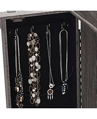 Gouun Standing Jewelry Cabinet Storage Organizer with Wooden Legs