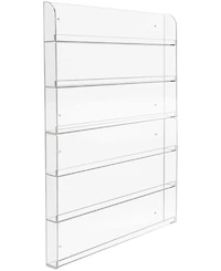 Sorbus 6-Tier Clear Acrylic Nail Polish Wall Rack Display Holder - Stylish Organizer - Holds up to 90 Nail Polish Bottles