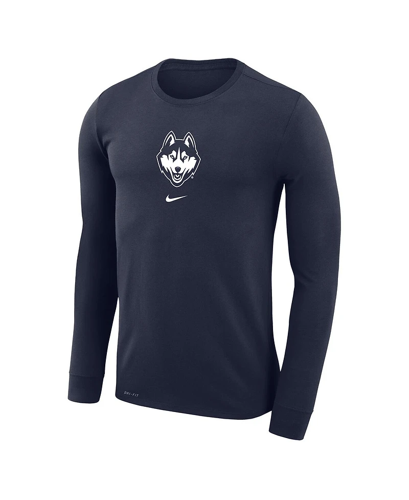 Nike Men's Navy UConn Huskies Basketball Shootaround Long Sleeve T-Shirt