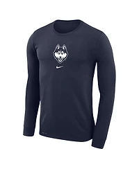 Nike Men's Navy UConn Huskies Basketball Shootaround Long Sleeve T-Shirt