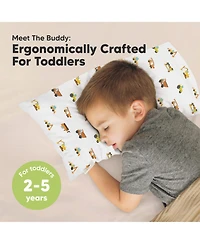 KeaBabies Toddler Buddy Pillow with Pillowcase, 10X18 Soft Cotton Pillows for Sleeping