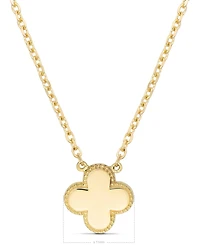 Devata Clover Chain Necklace in 14K Gold, 16 in adj to 18 in