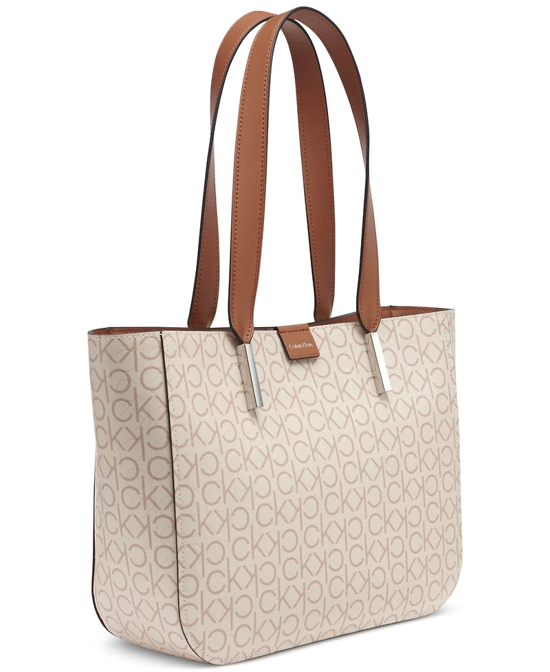 Calvin Klein Audrey Signature Medium Tote Bag