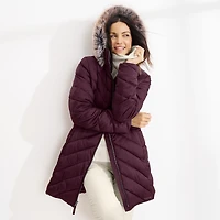 Lands' End Women's Insulated Cozy Fleece Lined Winter Coat