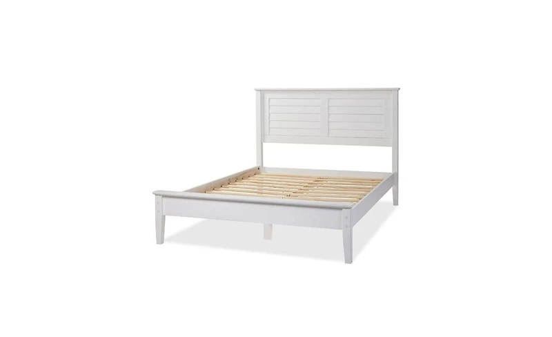 Modern Solid Pine Platform Bed – Sturdy Wood Slat Frame with Contemporary Design for Any Bedroom