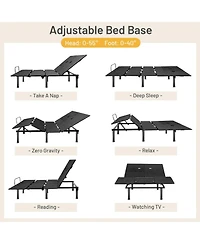 Gouun Ergonomic Adjustable Bed Base with Head and Foot Incline