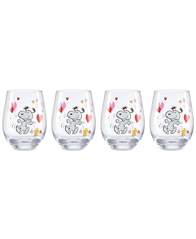 Lenox Snoopy Heart Tumblers, Set of 4