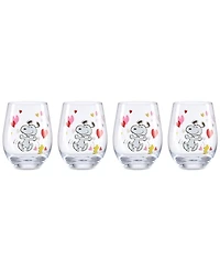 Lenox Snoopy Heart Tumblers, Set of 4