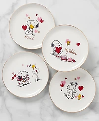 Lenox Snoopy Valentine's Day Assorted Accent Plates, Set of 4