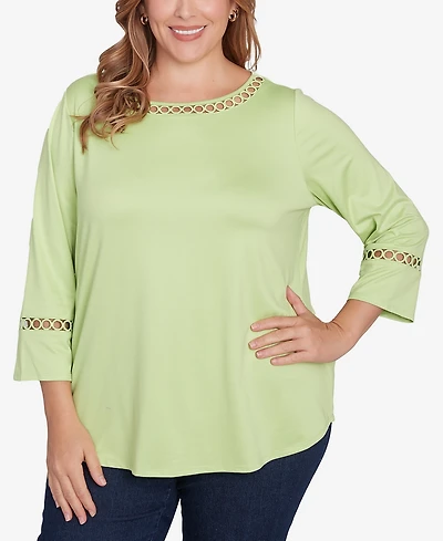 Ruby Rd. Plus Size Solid Stretch Jersey Top