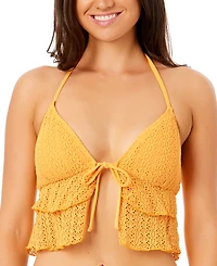 Salt + Cove Juniors' Crochet Ruffle-Trim Midkini, Exclusively at Macy's