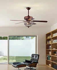 Home Accessories 52" Violette 3-Light Indoor Ceiling Fan with Light Kit and Remote