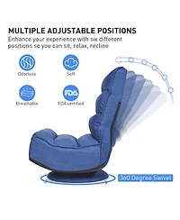 Gouun 5-Position Folding Floor Gaming Chair
