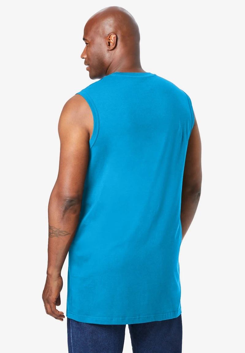 KingSize Big & Tall Shrink-Less Longer-Length Lightweight Muscle Pocket Tee