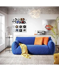 Tribesigns 2 Seater Loveseat Sofa, No Assemble Required Couch, Modern 3-Seater Deep Soft Upholstered Comfy Sofa with Armrest Backrest and 2 Pillows fo