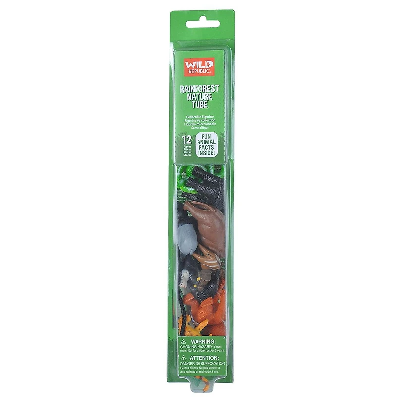 Wild Republic Nature Tube Rainforest Figurines, 12 Pieces
