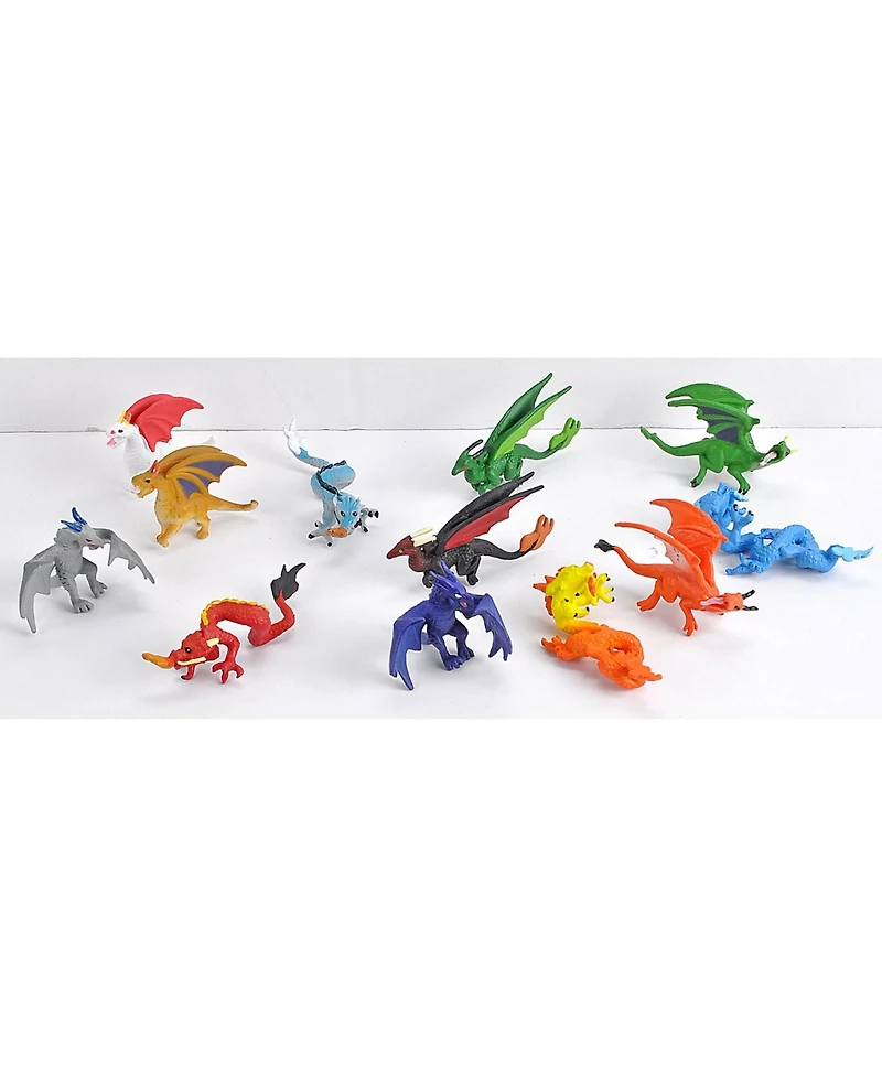 Wild Republic Nature Tube Dragon Figurines, 12 Pieces