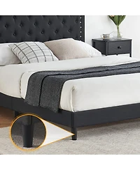 gaomon Full Bed Frame with Adjustable Headboard, Platform Bed Frame