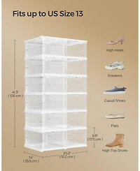 Slickblue Stackable Shoe Boxes for Efficient and Customizable Footwear Storage Solutions