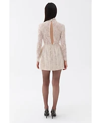 Nocturne Women's Lace Long Sleeve Minidress