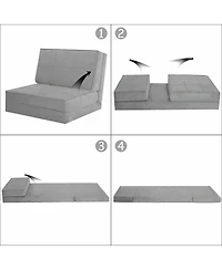 Gouun Convertible Lounger Folding Sofa Sleeper Bed