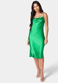 Bebe Women's Satin Midi Slip Dress