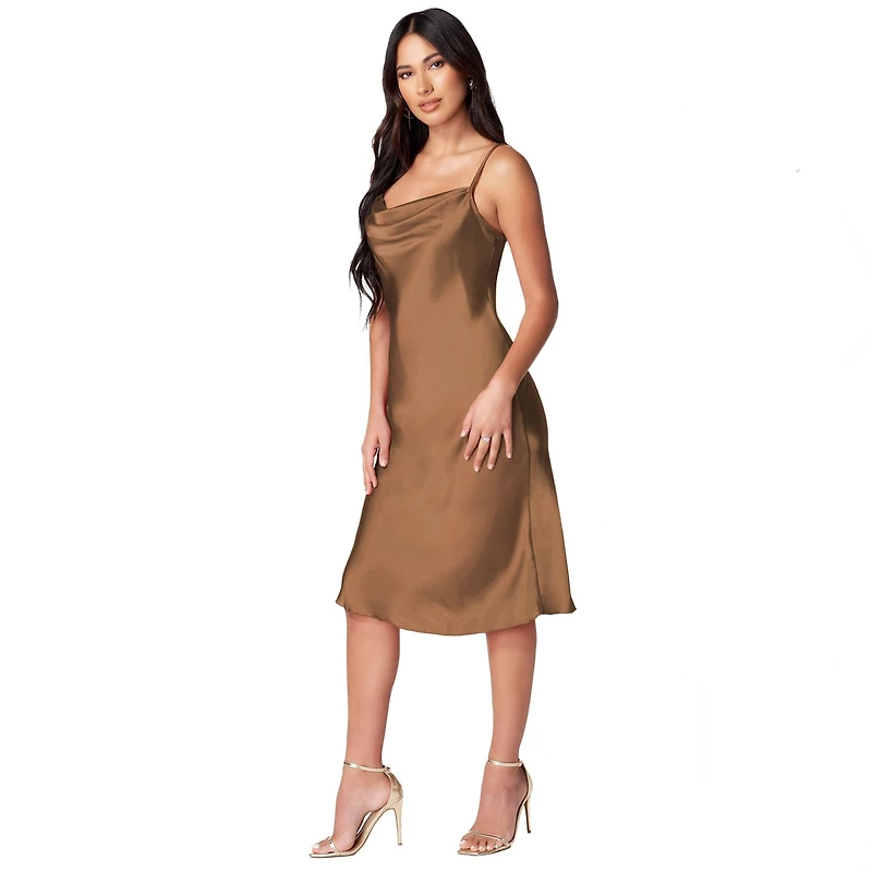 Bebe Women's Satin Midi Slip Dress