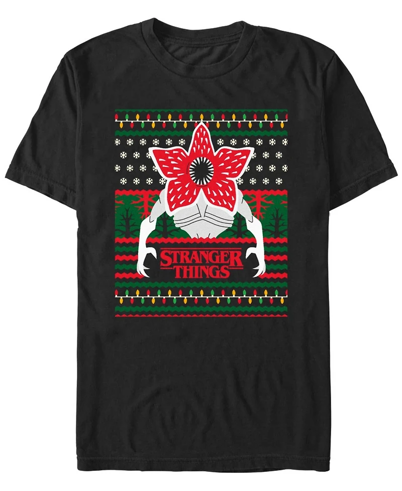 Fifth Sun Men's Demogorgon Ugly Christmas Short Sleeve T-Shirt