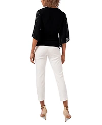 Msk Embellished Chiffon Sleeve Top