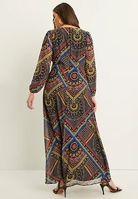 June + Vie Plus Chiffon Maxi Dress