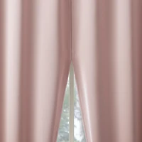 Aria Magnetic Closure Theater Grade 100% Blackout Back Tab Curtain Panel Pair