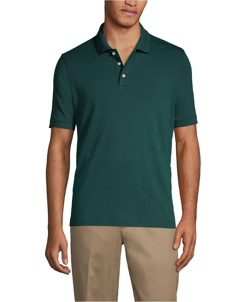 Lands' End Big & Tall Short Sleeve Interlock Polo Shirt