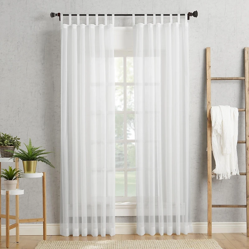 Sheer Voile Tab Top Curtain Panel