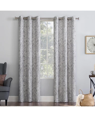 Kenji Medallion Draft Shield Fleece Insulated Room Darkening Grommet Curtain Panel