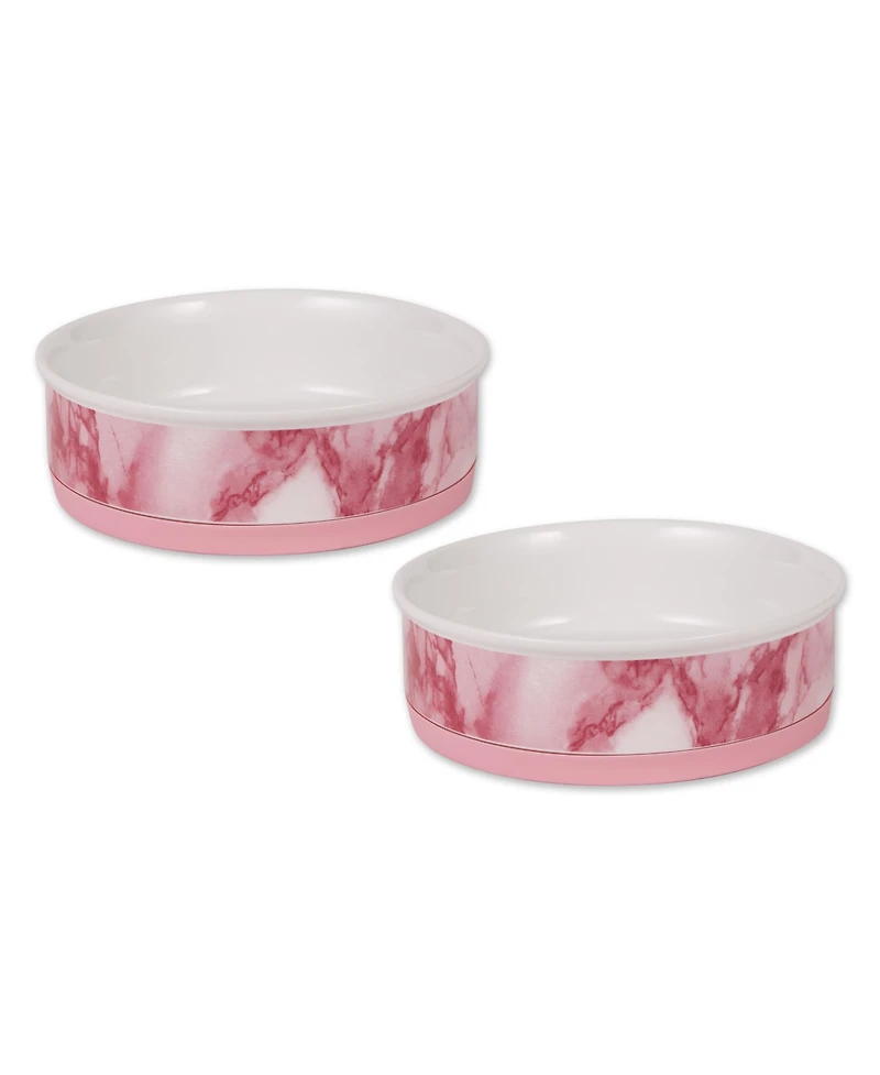 Bone Dry Marble Pet Bowl Set/2