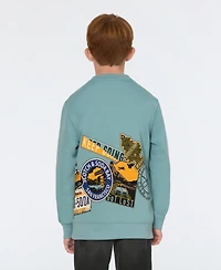 Scotch & Soda Big Boys Graphic Fleece Crew Shirt