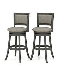 Gouun Swivel Bar Stools Set of 2 with Soft-padded Back and Seat-l