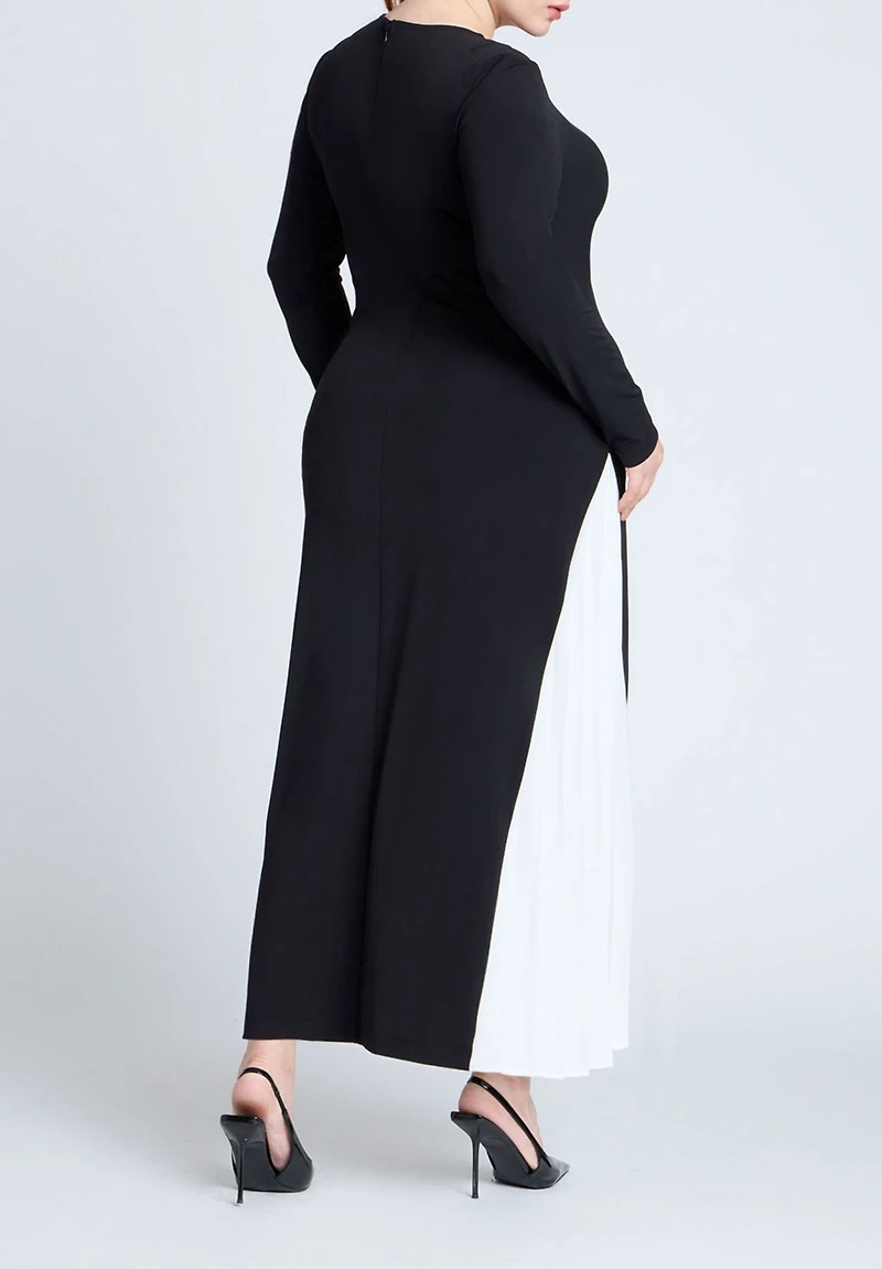Eloquii Women's Maxi Dress With Pleat