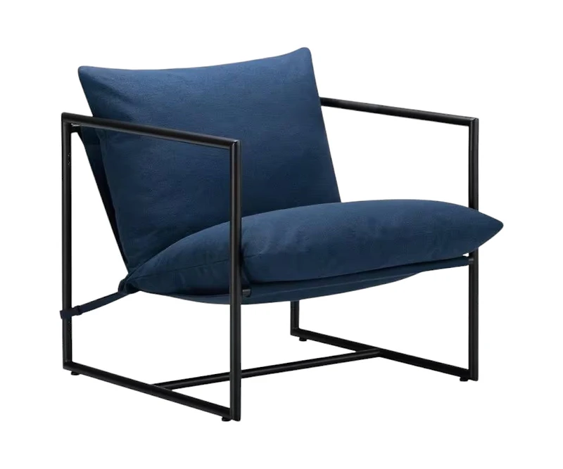 Slickblue Modern Upholstered Accent Chair with Metal Frame