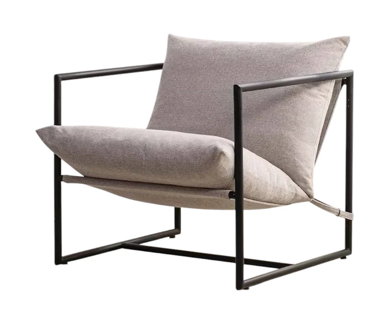 Slickblue Modern Upholstered Accent Chair with Metal Frame