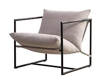 Slickblue Modern Upholstered Accent Chair with Metal Frame