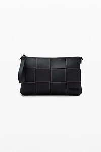 Desigual Women's Braided crossbody bag M with topstitching
