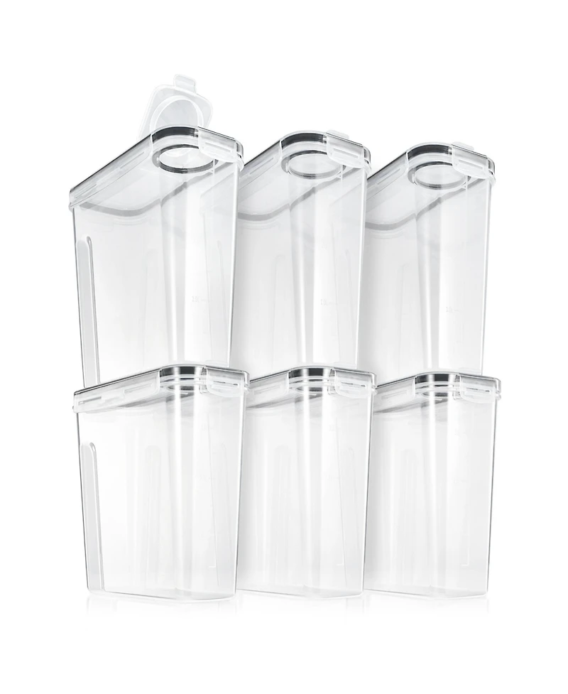 Sorbus 6 Pack (4L/16.9 Cups) Airtight Food Storage Dispensers for Beans, Pasta, Cereals, and More